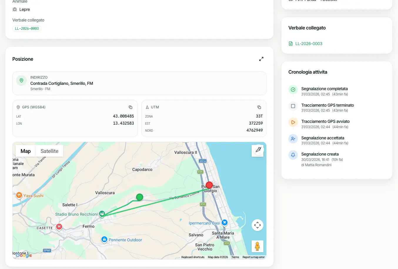 Segnalazioni e missioni